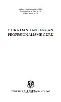 Image of EBOOK-ETIKA DAN TANTANGAN PROFESIONALISME GURU